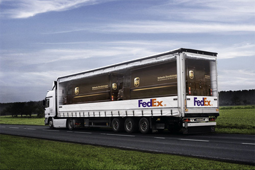FedEx Huge Truck Advertises Capacity